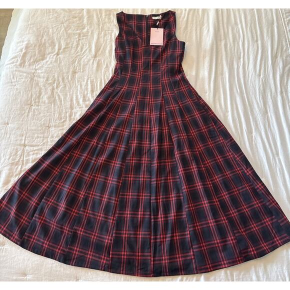 Avec Les Filles Dresses & Skirts - NWT Avec Les Filles Dress Red Plaid Sleeveless Womens Size 6 Goth Punk Uniform